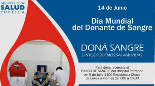 D a Mundial del donante de sangre EsChaco Resistencia Chaco