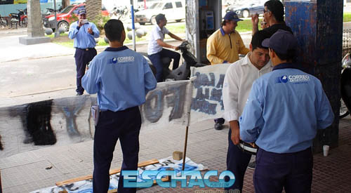 Empleados del Correo Argentino contin an de paro EsChaco