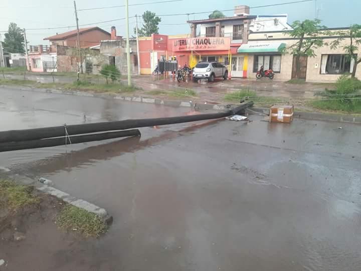 Destrozos en Castelli por fuerte Tormenta de Viento EsChaco