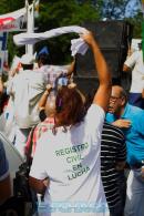 Estatales protestaron frente a Casa de Gobierno