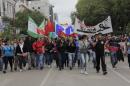 Marcha del da despus de la represin de la Plaza