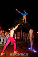 Fuentes de aguas danzantes en la Plaza 25 de Mayo