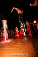 Fuentes de aguas danzantes en la Plaza 25 de Mayo