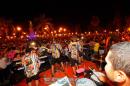 Fuentes de aguas danzantes en la Plaza 25 de Mayo