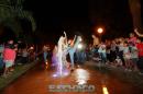 Fuentes de aguas danzantes en la Plaza 25 de Mayo