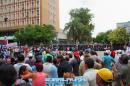 Movimientos Sociales protestan frente a Casa de Gobierno