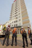 Simulacro de incendio en las Torres Copervi