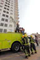 Simulacro de incendio en las Torres Copervi